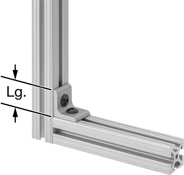 Industrial Hardware 246003 T-Slotted Framing, Silver Corner Bracket for ...