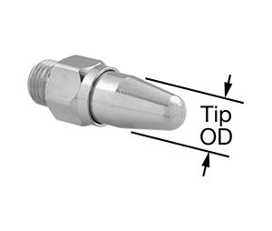 Industrial Hardware 34348 Economy Air Nozzles, 1/8 NPT Male Air Inlet ...