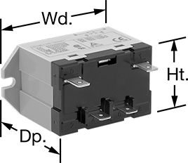 Industrial Hardware 107014 Enclosed Medium-Current Relays, SPST-NO, 4 ...