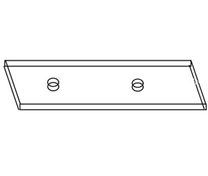 International Closers 311-SP Steel Back Plate for Swinger 300 Pedestrian Gate Closer