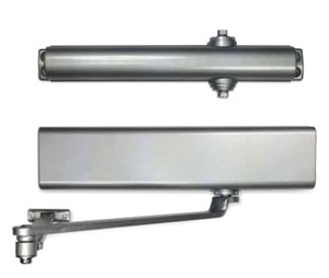 International Closers 5001-TPx501xTBGN-50-DU Adj Spring Pwr Tri-Pack Surf Mnt Door Closer w/Complete Arm Assembly - Storefront Bronze