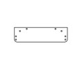 International Closers 537 DU Flat Drop Bracket for Size 3 850 &880 Series Storefront Bronze Surface Closers