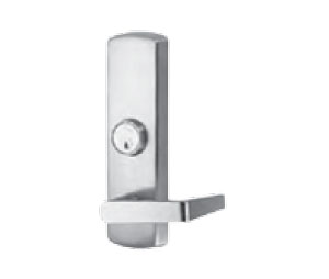 International Closers 89L01C-RCM-US3 Bright Brass Night Latch Escutheon Lever - Regular Cylinder - Standard Lever