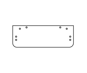International Closers 9007 DU Flat Drop Plate for 9000-TP Series Surface Closers