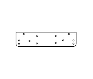 International Closers TJB-54 AL Top Jamb Bracket for 850 & 880 Series Aluminum Surface Closers
