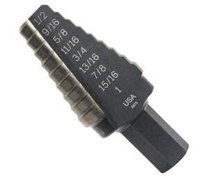 Irwin 10220CB Unibit® Cobalt High Speed Steel Fractional #20 Step Drill - 8 Steps - Carded