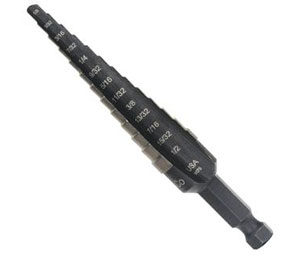 Irwin 10231CB Unibit® Cobalt High Speed Steel Fractional #1 Step Drill - 13 Steps - Carded