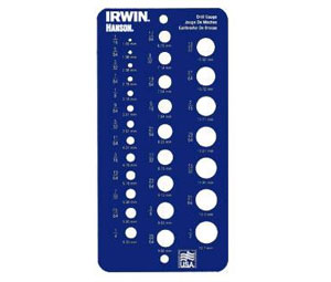 Irwin 12092 Fractional Drill Bit Gauge - Carded