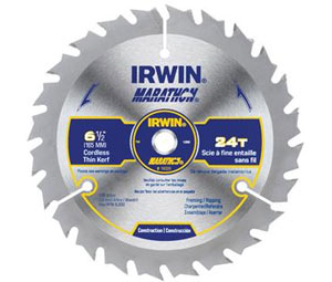 Irwin 24020 Marathon® Cordless Carbide Circular Saw Blade - 6-1/2" Dia., 18-Tooth - 10 Bulk Pack