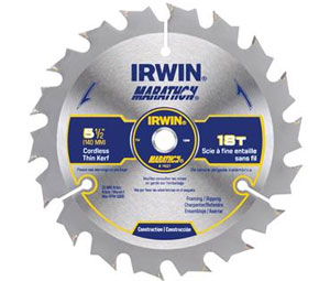 Irwin 14027 Marathon® Cordless Carbide Circular Saw Blade - 5-1/2" Dia., 18-Tooth - Carded