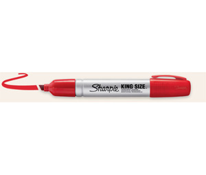 Irwin 15002 Sharpie® King Size™ Permanent Marker - Red O/S - Package of 144 Markers