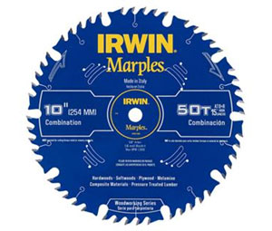 Irwin 1807368 Marples® Woodworking Series Miter & Table Circular Saw Blade - 10" Dia., 50-Tooth