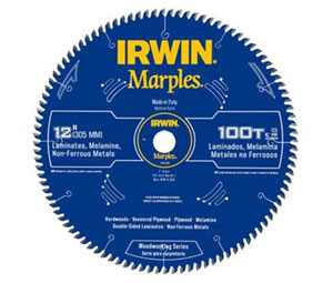 Irwin 1807386 Marples® Woodworking Series Miter & Table Circular Saw Blade - 12" Dia., 100-Tooth