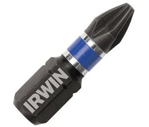 Irwin 1837372 Phillips Impact Drywall Insert Bit -  #2 PH X 1" OAL - 5-Piece Carded