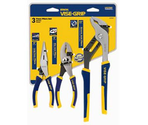 Irwin 2078704 Vise-Grip Traditional Pliers Set - Long Nose/Slip Joint/Groove Joint - 3-Piece