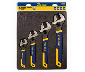 Irwin 2078706 Vise-Grip Adjustable Wrench Tray Set - 4-Piece