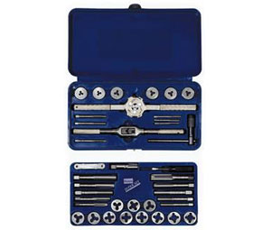 Irwin 23614 Hanson® 39-piece Machine Screw/Fractional Tap & Solid Round Die Set in Plastic Case