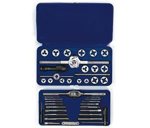 Irwin 24606 Hanson® 41-piece Machine Screw/Fractional Tap & Hex Die Set in Plastic Case