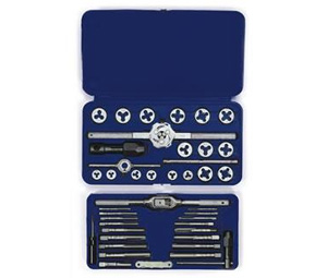 Irwin 26319 Hanson® 41-piece Machine Screw / Fractional / Metric Tap & Hex Die Set in Plastic Case