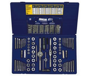 Irwin 26377 Hanson® 117-piece Machine Screw / Fractional / Metric Tap & Hex Die and Drill Bit Deluxe Set in Plastic Case