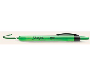 Irwin 28026 Sharpie® Accent Highlighter - Retractable, Green (Package of 12)