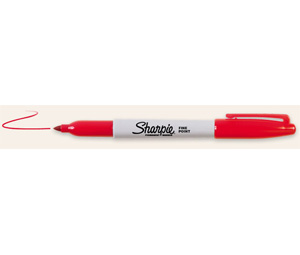 Irwin 30102PP Sharpie® Fine Tip Permanent Marker - Red - Carded