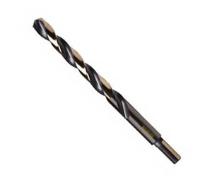 Irwin 3019129B Black & Gold High Speed Steel Fractional 3/8 Reduced Shank Jobber Length Drill Bit - 29/64" - 6 Bulk Pack