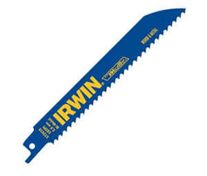 Irwin 372606B Wood Cutting Reciprocating Saw Blade - 6", 6 TPI Wood - 25-Pack