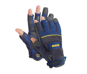 Irwin 432004 Carpenter Jobsite Gloves with Open Finger - X-Large