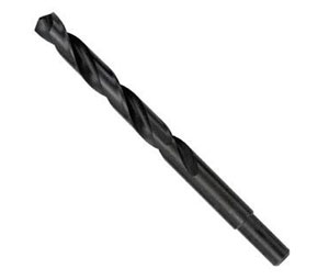 Irwin 67828 Black Oxide High Speed Steel Fractional 3/8" Reduced Shank Jobber Length Drill Bit - 7/16" - Carded