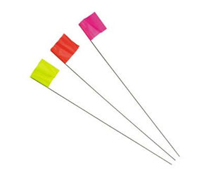 Irwin 2034204 Strait-Line® Stake Flag - 2.5" x 3.5" x 21" White - 100 per Pack