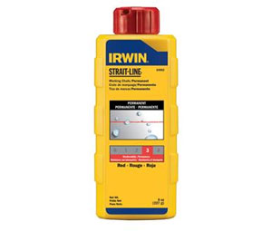 Irwin 65102 Strait-Line® Permanent Marking Chalk - Red, 5 lb.