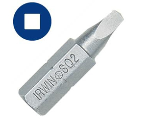Irwin 92207 1/4" Shank #3 Square Recess Insert Bit - 1" OAL, 1 Pc. Design, 25 Bulk Pack