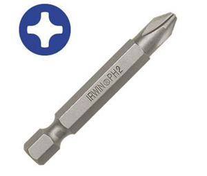 Irwin 93047 1/4" Shank #2 Phillips Head Power Bit - 3" OAL - 10 Bulk Pack