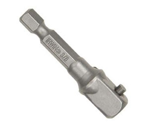 Irwin 93793 3/8" Square Drive Socket Adapter - Ball-Lock, 3/8" x 6" - 5 Bulk Pack