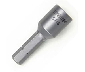 Irwin 94172ZR Insert Nutsetter - Magnetic - 1-5/8" OAL, 7/16" Hex Drive - 10 Bulk Pack