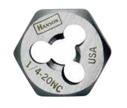 Irwin 585-7244 Irwin Hanson® Re-threading Hexagon Fractional Dies Right & Left-hand (HCS) - 1/2" Thread Size - NC Thread Standard