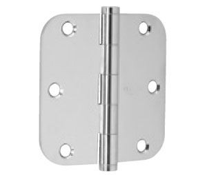 IVES SC3P1011F-619E 5/8" Radius Corner Residential Hinge 3.5" x 3.5" - Pack of 3 - Satin Nickel Clear Coated Brass on Steel
