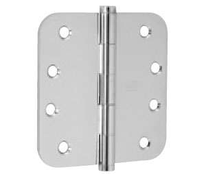 IVES SC3P1021F-620E 5/8" Radius Corner Residential Hinge 4" x 4" - Pack of 3 - Satin Nickel Blackened Brass on Steel