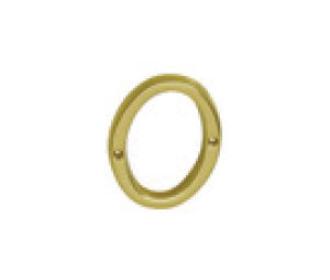 IVES SC2-3006-605 Heritage House Number 0 - Pack of 5 - Polished Brass