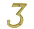 IVES SC2-3036-605 Heritage House Number 3 - Pack of 5 - Polished Brass