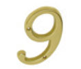 IVES SC2-3096-605 Heritage House Number 9 - Pack of 5 - Polished Brass