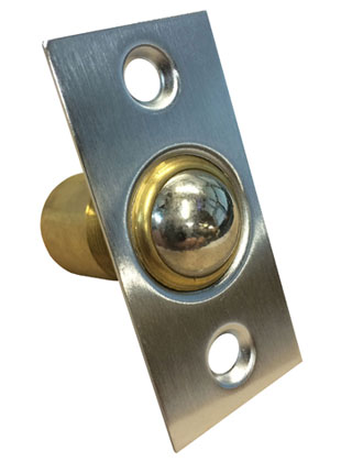 Dual Adjustable Ball Catch - Satin Chrome Brass
