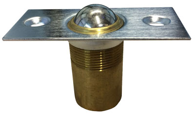 Dual Adjustable Ball Catch - Satin Chrome Brass