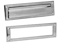 IVES SC620B3 Magazine Size Letter Box Plate with Standard (Open) Back Plate - Pack of 2 - Polished Brass