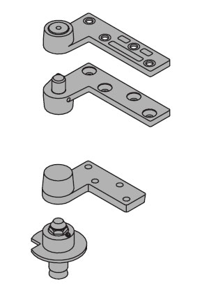 IVES 7222 SET-US32 RH 3/4" Offset Top & Bottom Pivot Set - Polished Stainless Steel - Right Handed