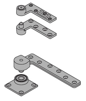 IVES 7226 SET-SP10 3/4" Offset Top & Bottom Pivot Set - Dull Bronze Painted