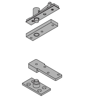 IVES 7255 SET-SP313 Center Hung Top & Bottom Pivot Set - Dark Bronze Painted