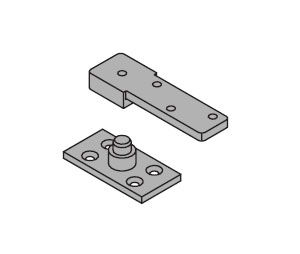 IVES 7255 BTM-SP28 1-1/2" Center Hung Bottom Pivot only - Aluminum Painted