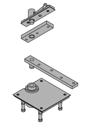IVES 7256 SET-US32D 1-1/2" Center Hung Top & Bottom Pivot Set - Satin Stainless Steel